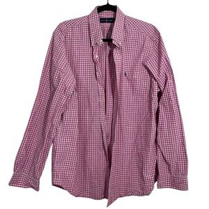Polo Ralph Lauren Men's Pink Plaid Button Down Shirt Size XL Business Casual